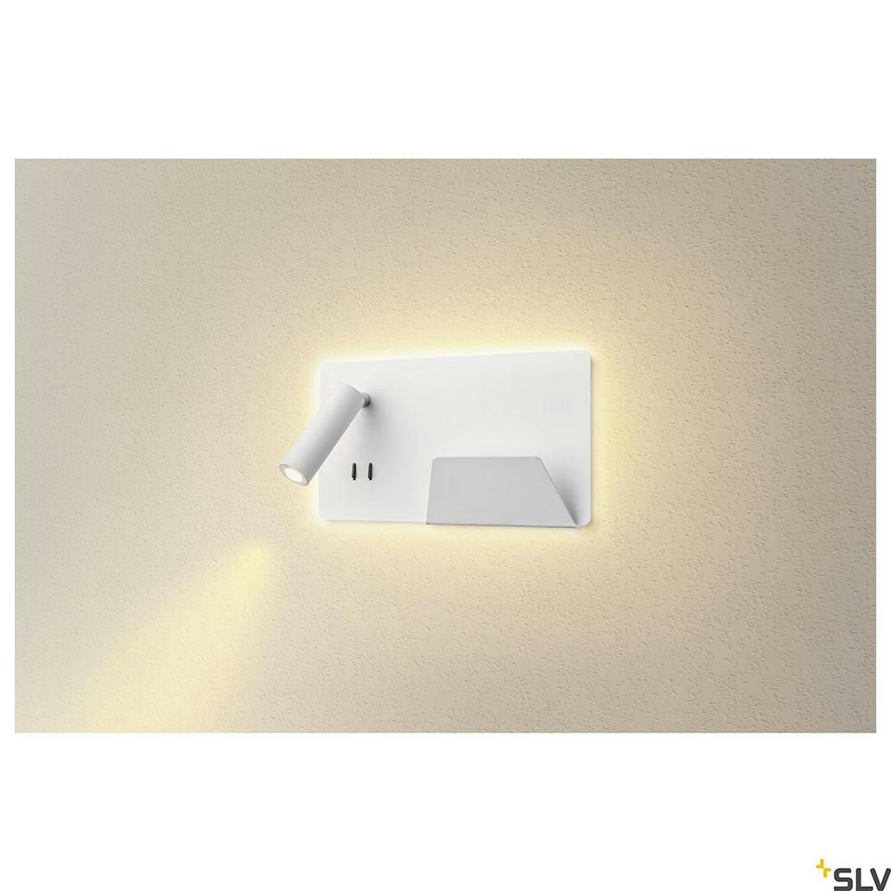 SLV Somnila Spot LED Wandaufbauleuchte inkl. USB thumbnail 1