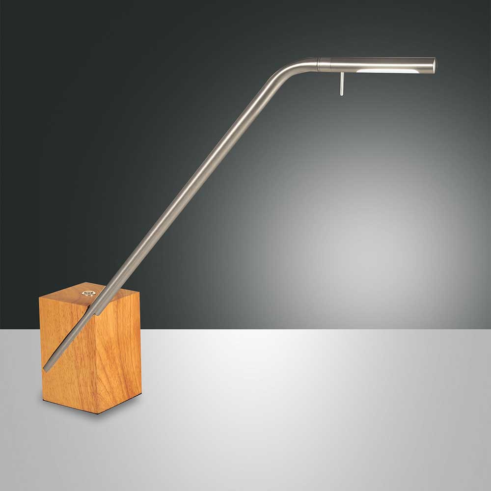 S.Luce Fabas Luce Viktor LED Tischleuchte aus Metall & Holz