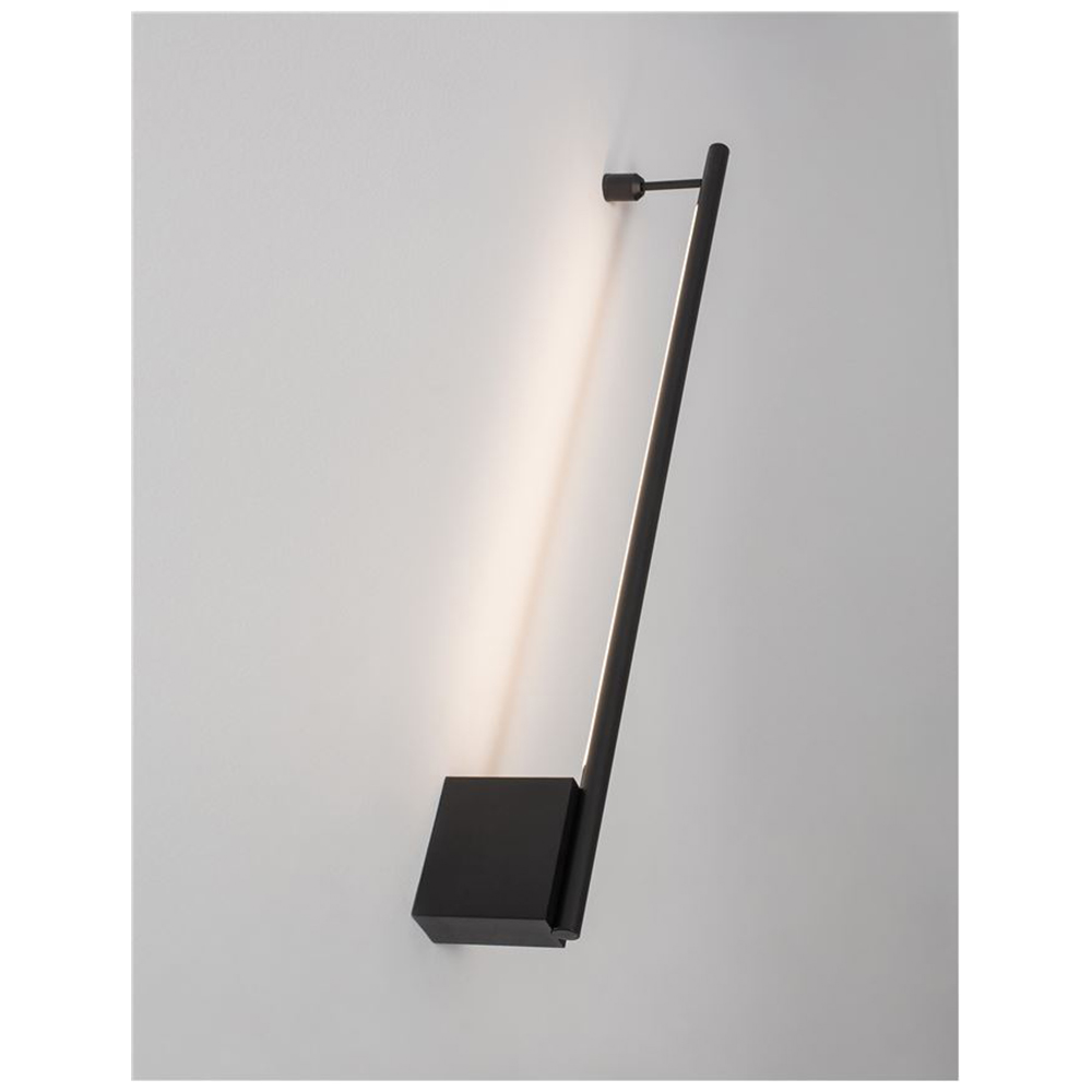 S.Luce Nova Luce Gropius LED Wandleuchte 60cm Schwarz