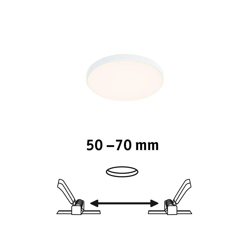 VariFit LED Einbaupanel Veluna Edge Ø 9cm Dimmbar Weiß thumbnail 3