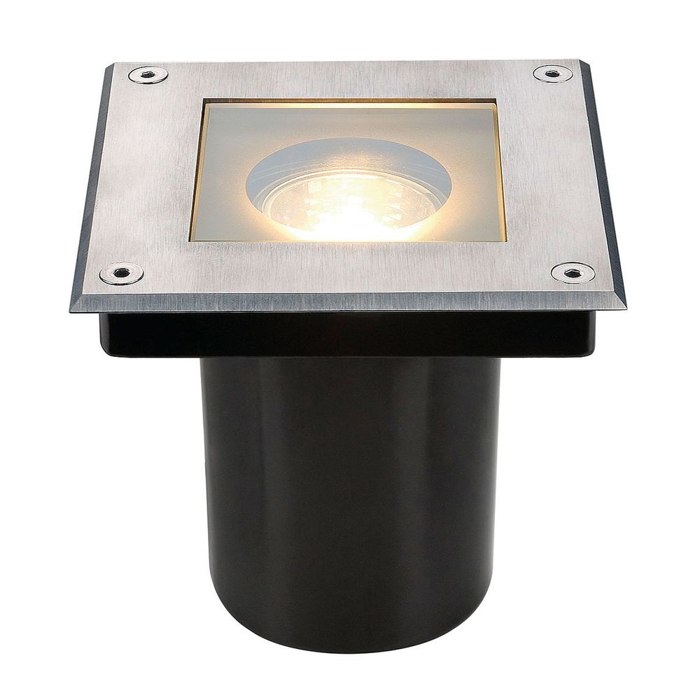 S.Luce SLV Dasar Square GU10 Bodeneinbaustrahler Edelstahl max. 35W IP67