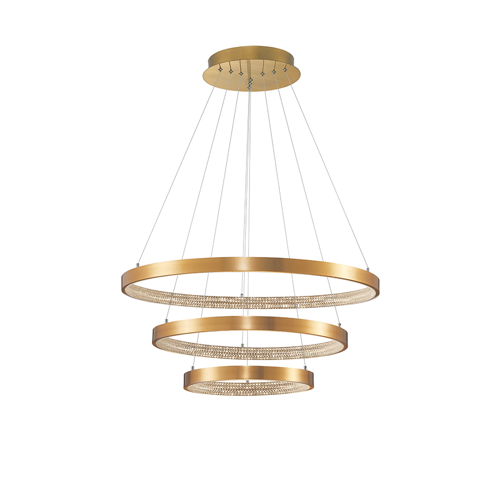 S.Luce Nova Luce Preston LED Hängelampe Ø 80cm Antik Gold