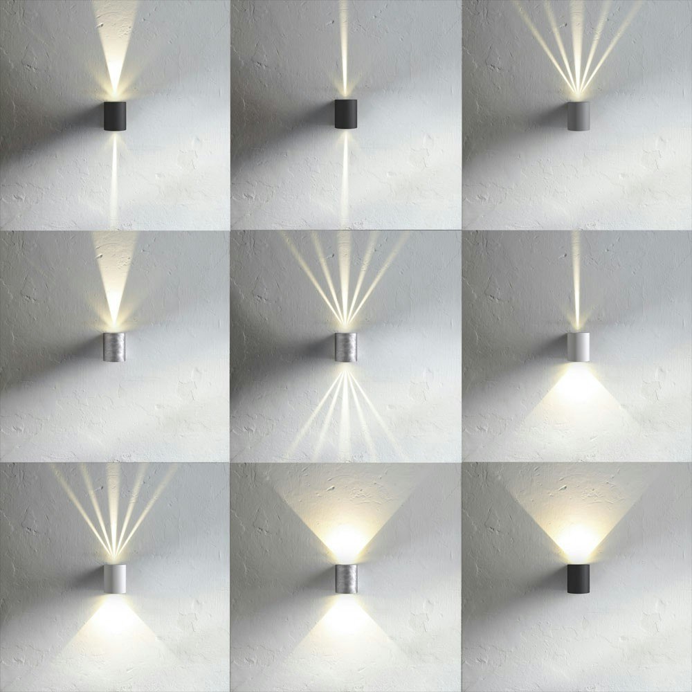 Baleno LED-Wandleuchte auf & ab IP44 mit Lichtfilter Verzinkt thumbnail 6