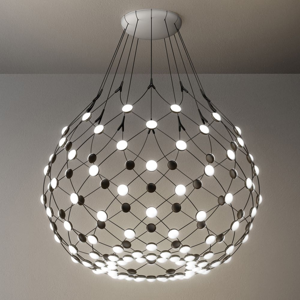 S.Luce Luceplan LED Hängelampe Mesh Ø 80cm, max. 300cm