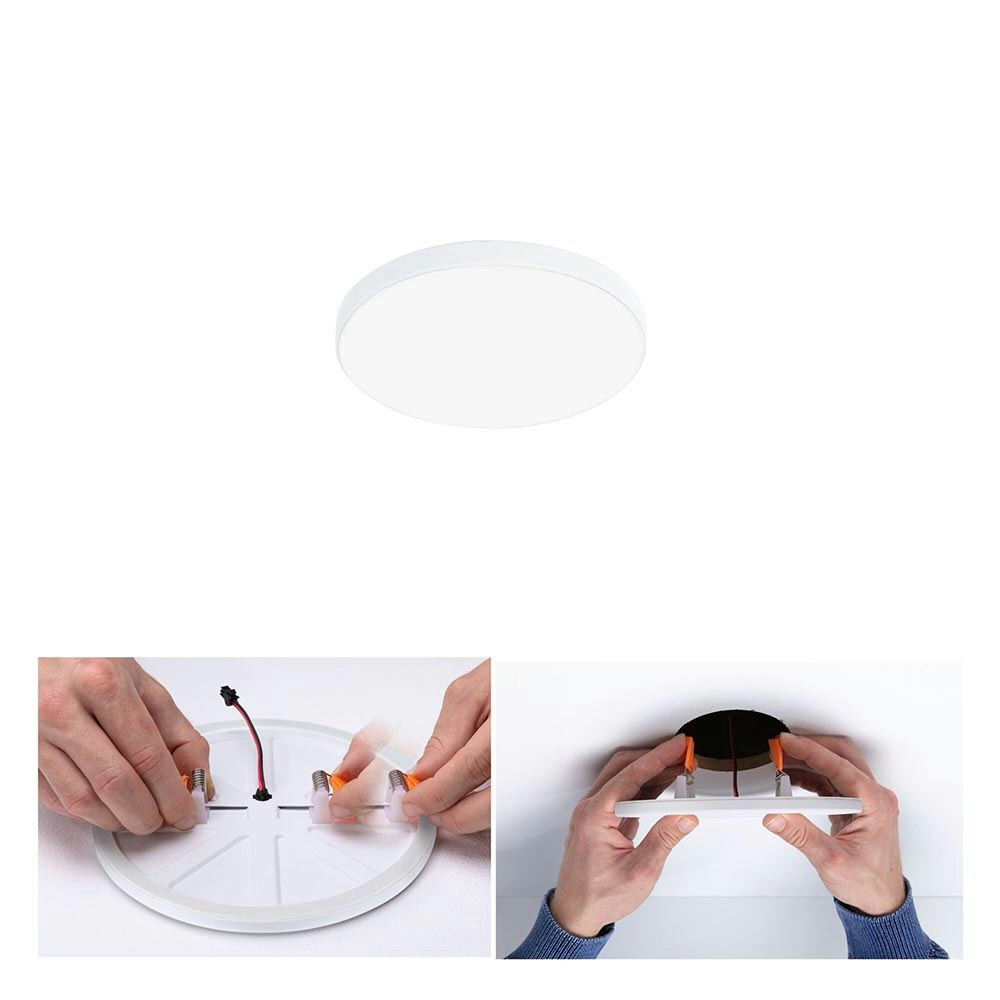 VariFit Veluna LED panneau à encastrer Edge Ø 9cm blanc IP44 1