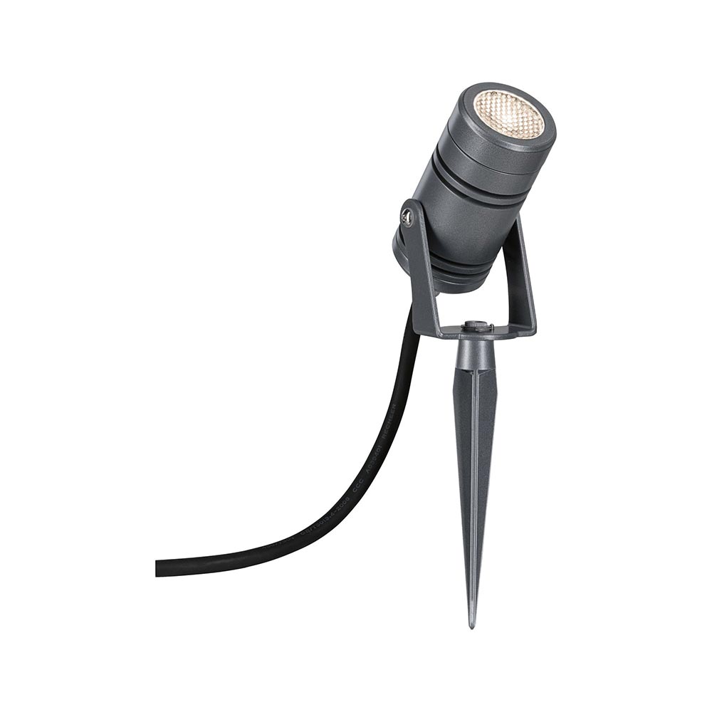 S.Luce LED Gartenstrahler Radon Grau Metall IP65