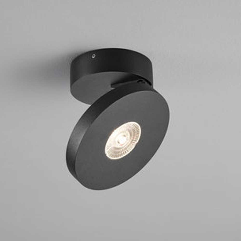 S.Luce Helestra LED Deckenspot Goto schwenkbar IP54 Schwarz