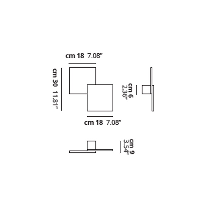 Lampada da parete Studio Italia Design Puzzle Square & Rectangle