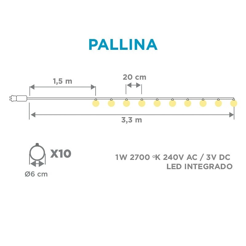 LED Kugel-Girlande Pallina IP44 thumbnail 5