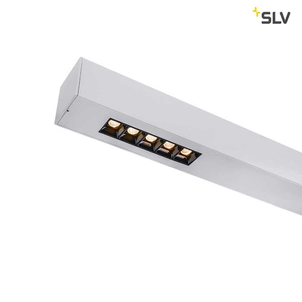 SLV Q-Line LED Deckenaufbauleuchte 2m Silber 3000K zoom thumbnail 3