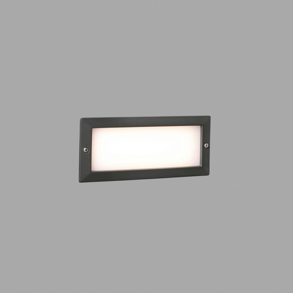LED Wandeinbauleuchte STRIPE-2 3000K IP54 Dunkelgrau 