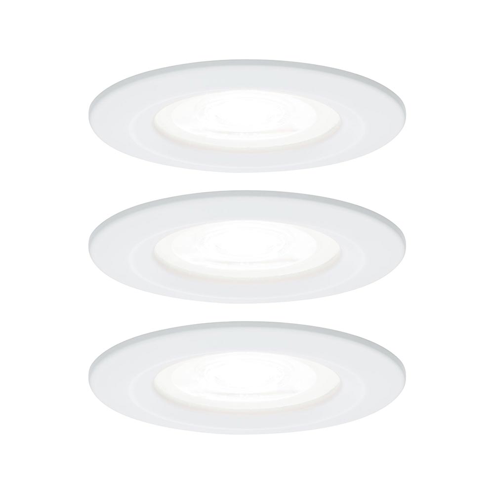 S.Luce LED Einbauleuchte Nova Basis-Set Starr Rund Ø 7,8cm Weiß-Matt