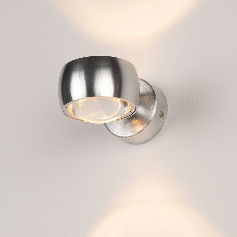 s.luce Beam LED-Wandleuchte modern Up & Down mit Glaslinsen zoom thumbnail 1