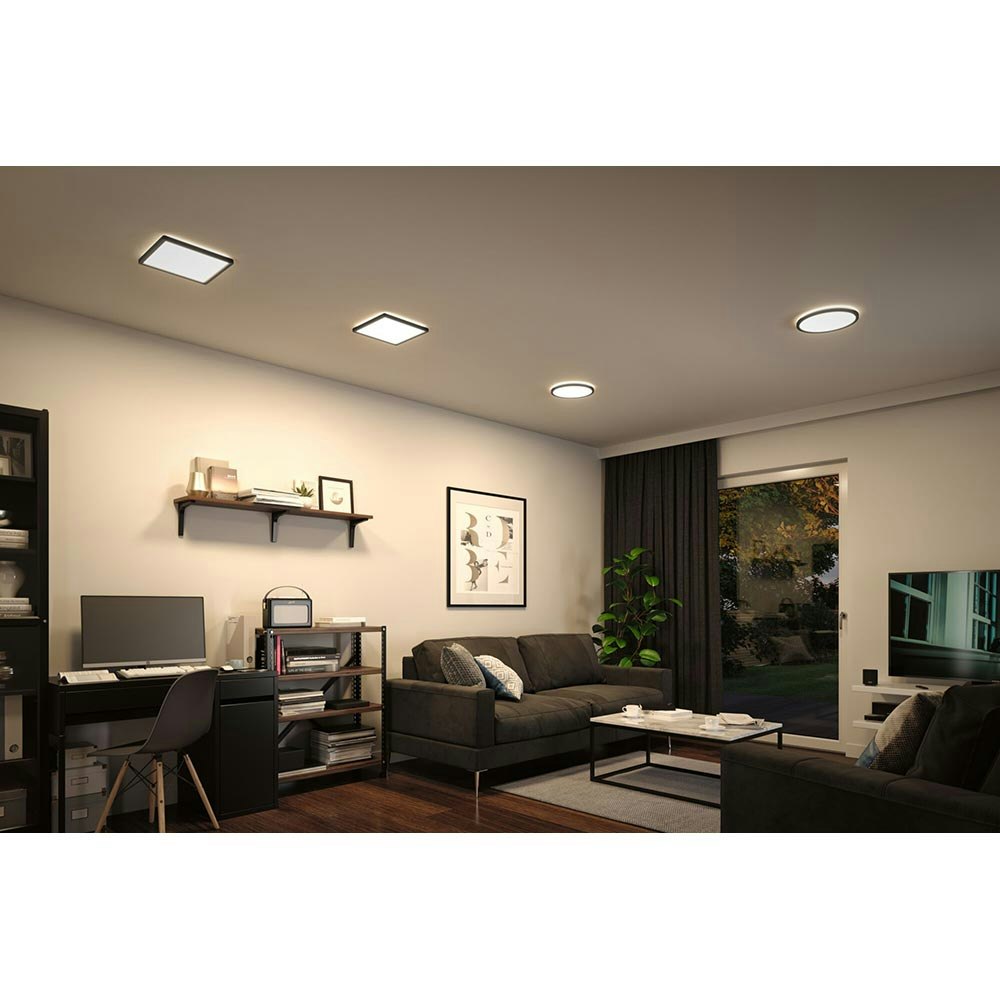 Panneau LED de plafond et de mur Atria Shine 4000K noir thumbnail 5