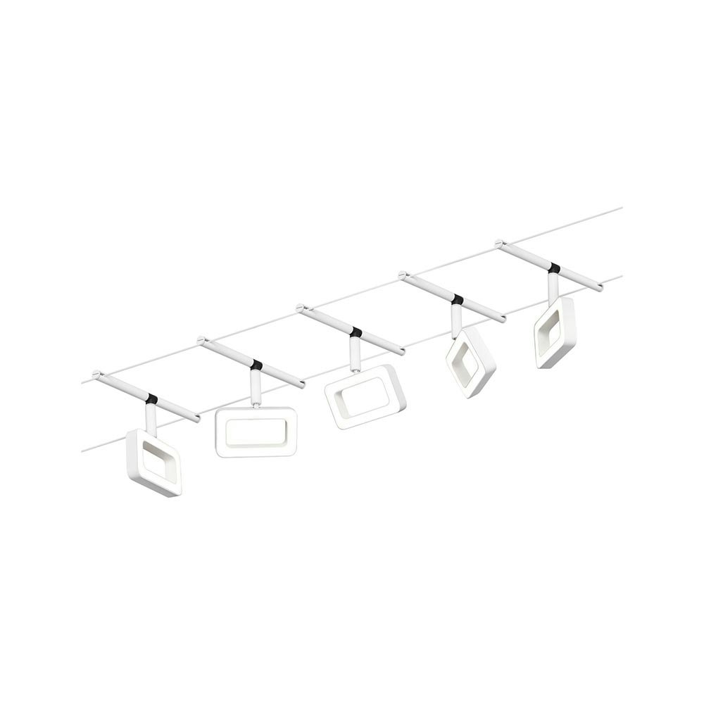 CorDuo LED Seilsystem Frame Basis-Set Weiß-Matt, Chrom 2
