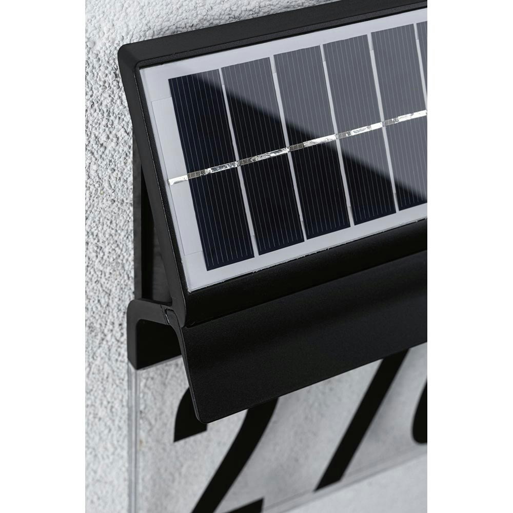Solar LED Hausnummernleuchte Neda Schwarz thumbnail 4