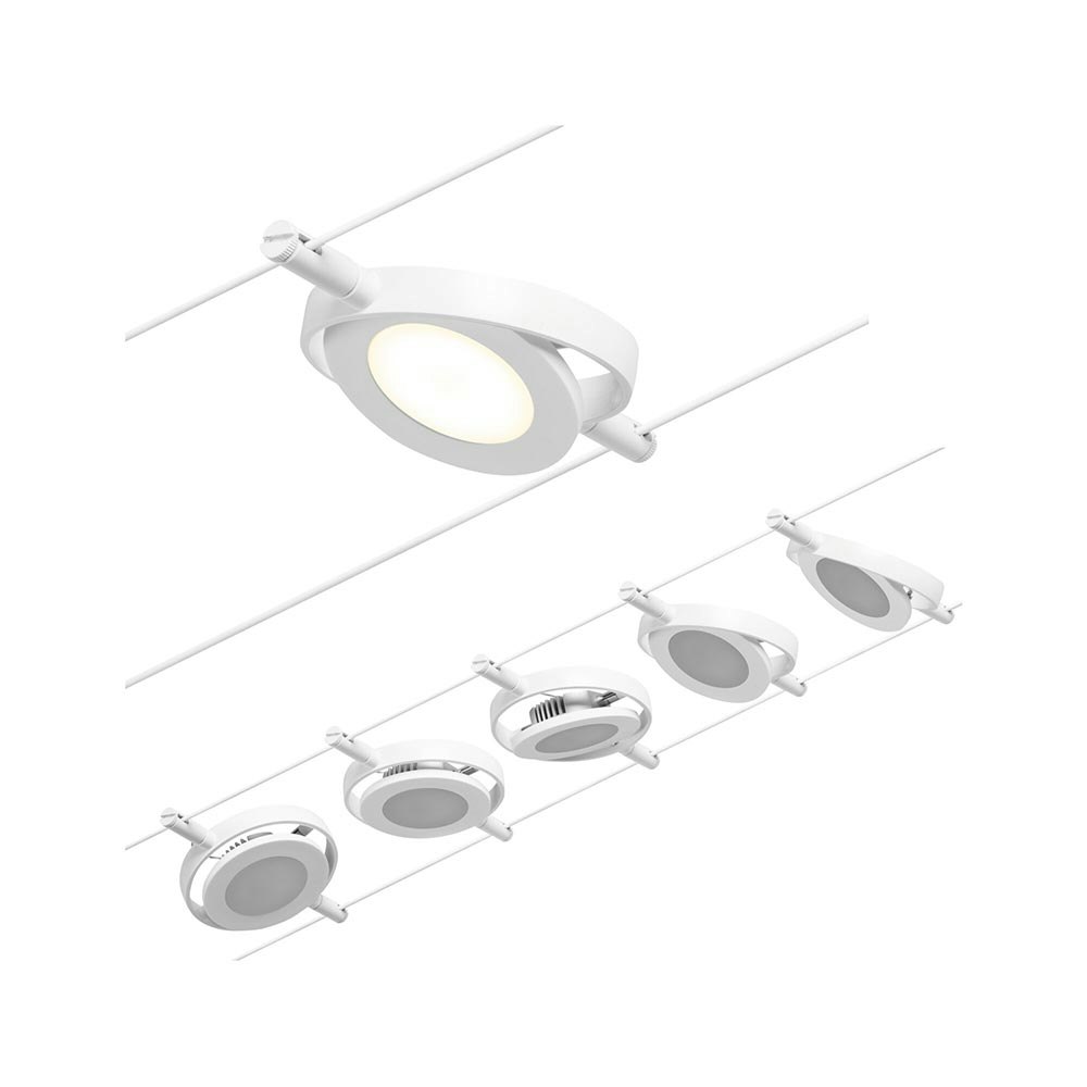 CorDuo LED Seilsystem Round Mac Basis-Set Weiß, Chrom zoom thumbnail 1