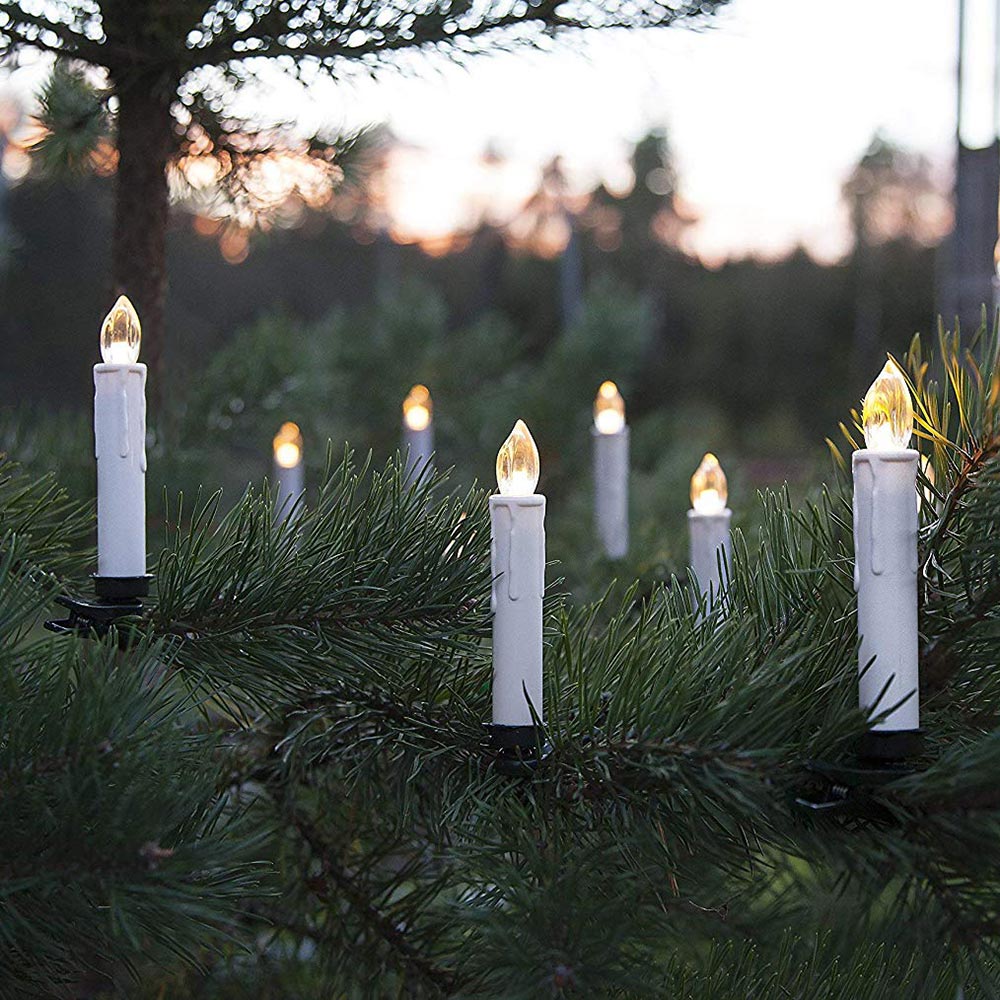 S.Luce LED-Kerzen für Außen 10-tlg. Kabellos mit Fernbedienung Warmweiß