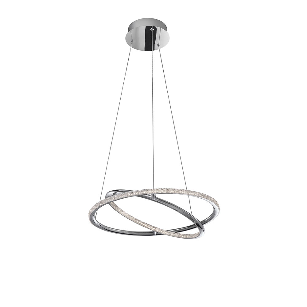 S.Luce Nova Luce Livorno LED Hängeleuchte Ø 45cm Chrom