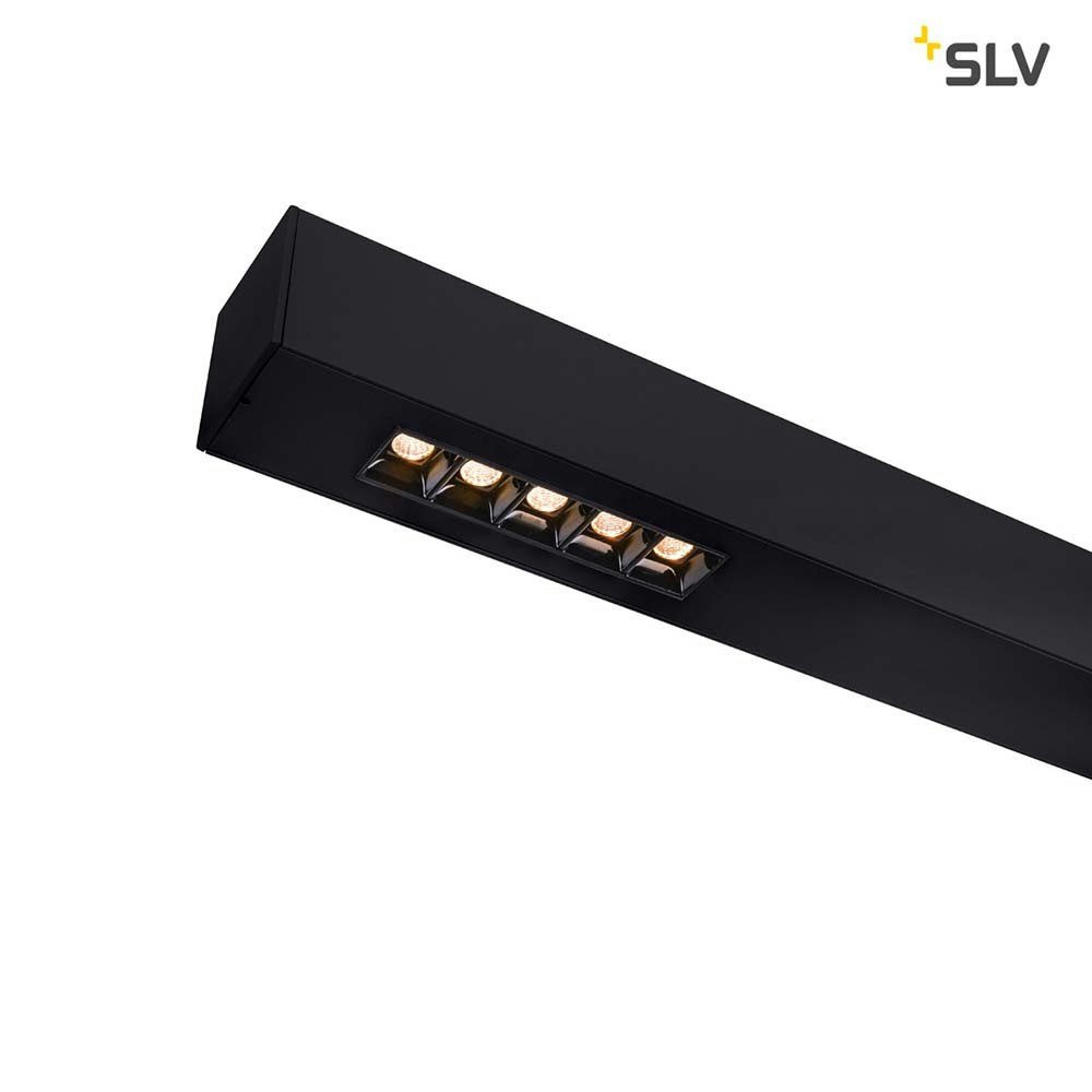 SLV Q-Line LED Deckenaufbauleuchte 2m Schwarz 3000K thumbnail 3
