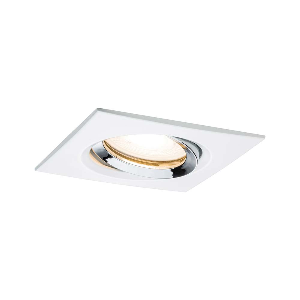 S.Luce Premium EBL Set Nova IP65 eck LED 1x7W GU10 Ws matt-Chrom Alu Zi