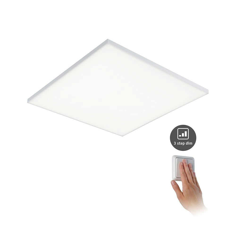 LED Panel Velora Eckig Quadratisch Weiß-Matt mit 3 Stufen-Dimmer zoom thumbnail 1