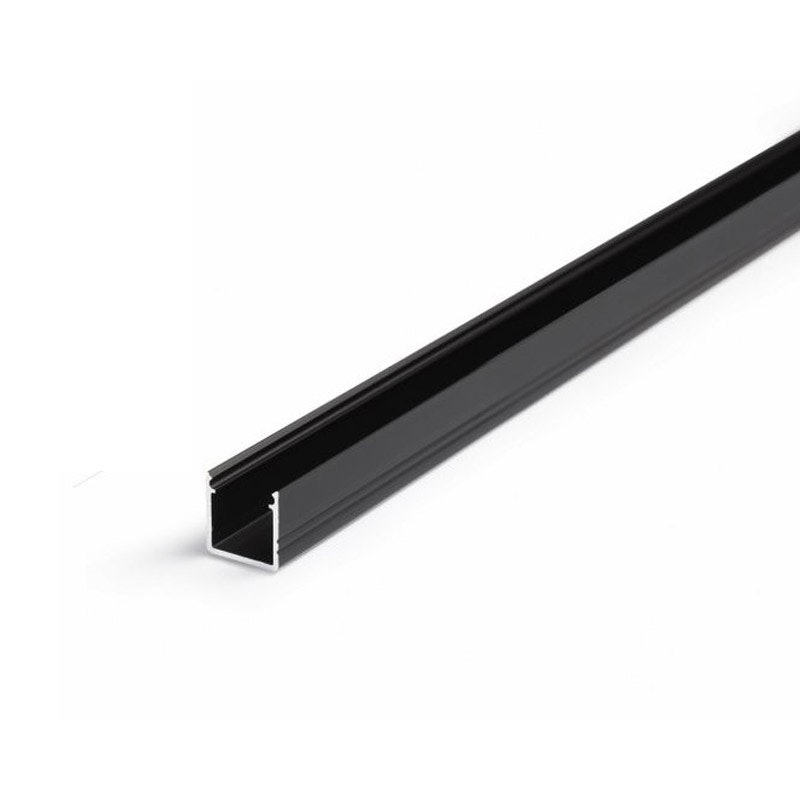 Aufbauprofil micro 200cm Schwarz ohne Abdeckung für LED-Strips thumbnail 1