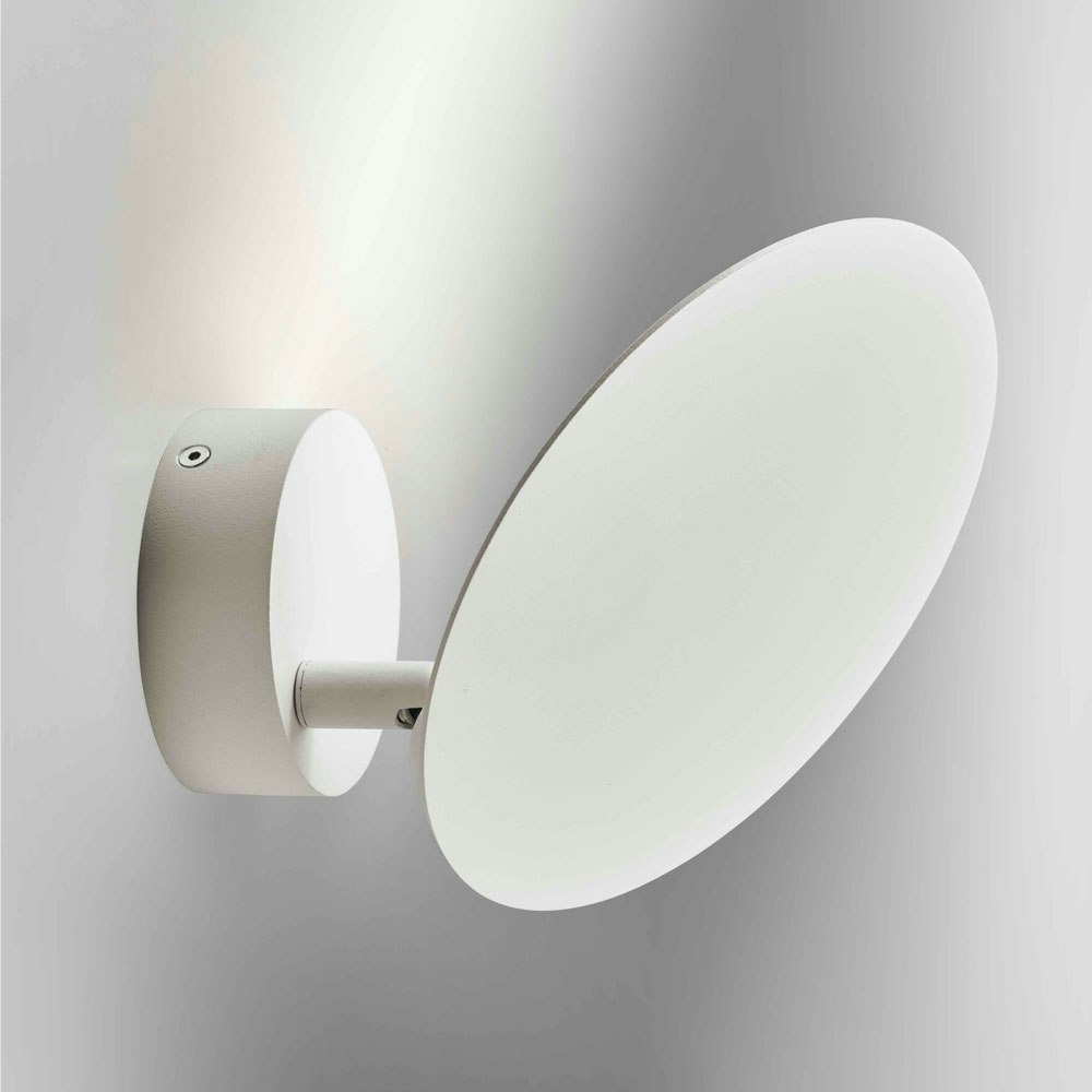 Disk dreh- & schwenkbare indirekt dimmbare LED-Wandlampe 960lm Weiß zoom thumbnail 1