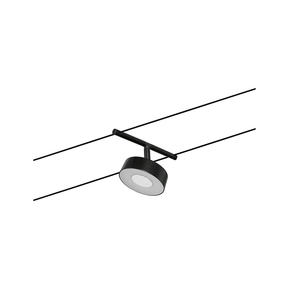 CorDuo LED Seilsystem Circle Einzelspot Schwarz-Matt, Chrom thumbnail 4