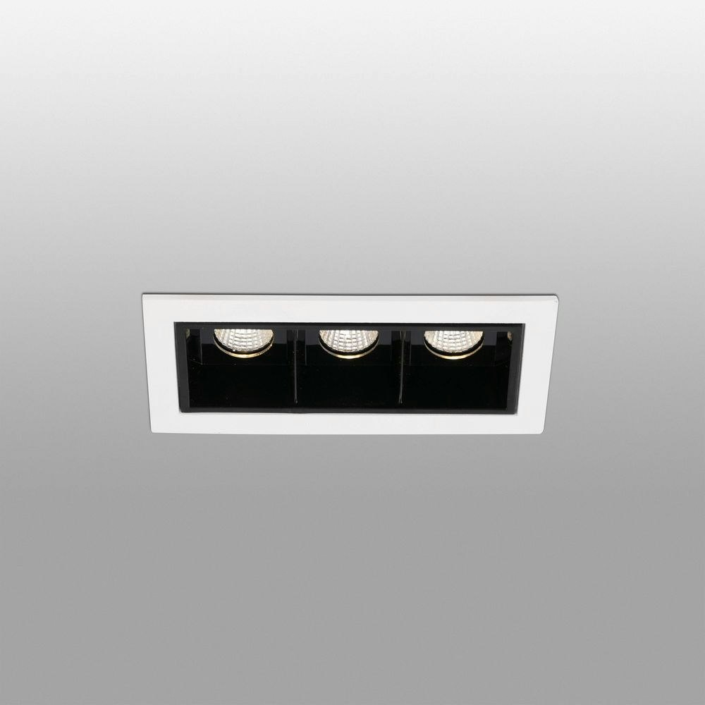 LED Einbauleuchte TROOP 3x2W 3000K Weiß, Schwarz 
