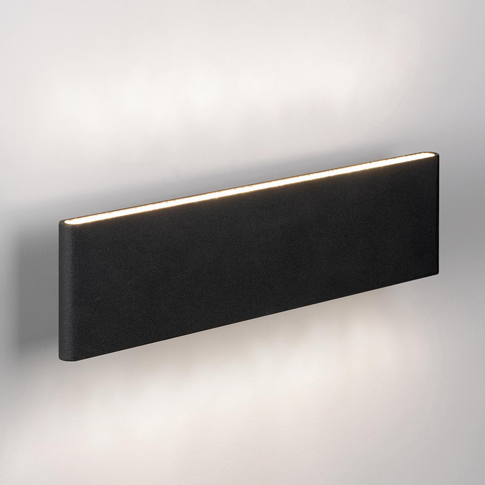 S.Luce Slim LED-Wandleuchte Up&Down 540lm Schwarz eloxiert