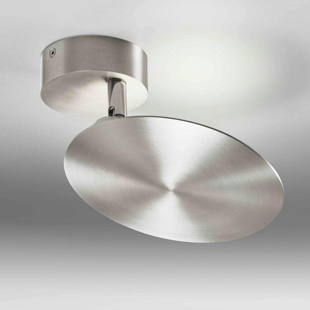 Disk dreh- & schwenkbare indirekte LED Decken- & Wandlampe Alu-matt thumbnail 2