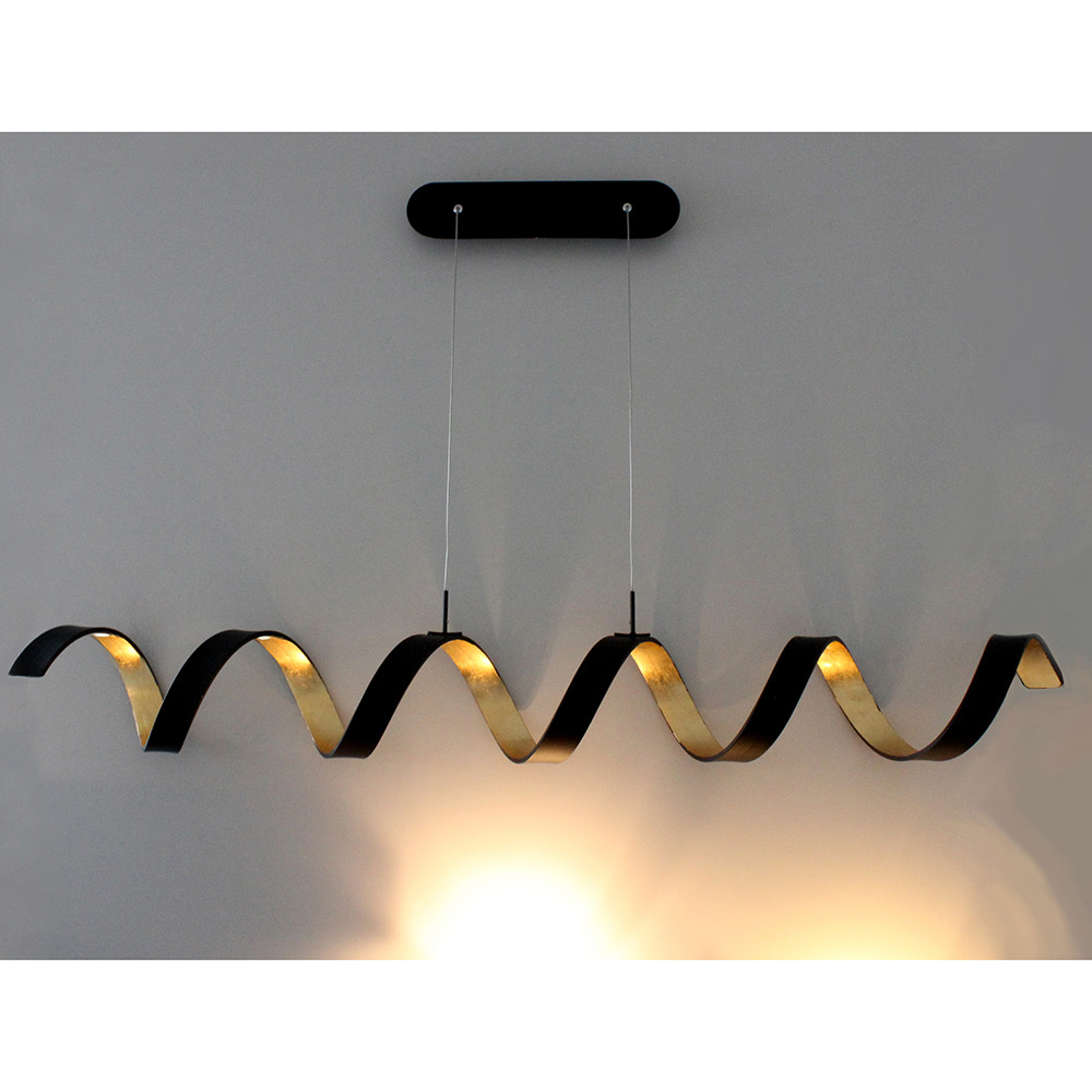 S.Luce LED Pendelleuchte Helix Goldfarben, Schwarz