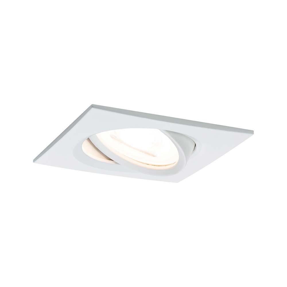 S.Luce Einbauleuchte Nova eckig schwenkbar LED 1x6,5W 2700K GU10 Weiß