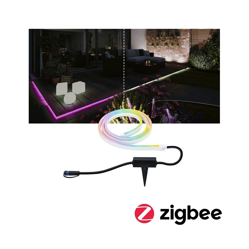 Plug & Shine LED Strip 200cm Smart Home Zigbee Smooth IP67 Weiß 1