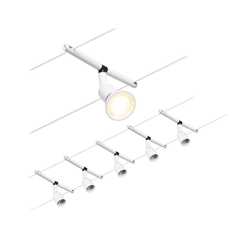 S.Luce CorDuo Seilsystem Salt Basis-Set Weiß-Matt, Chrom