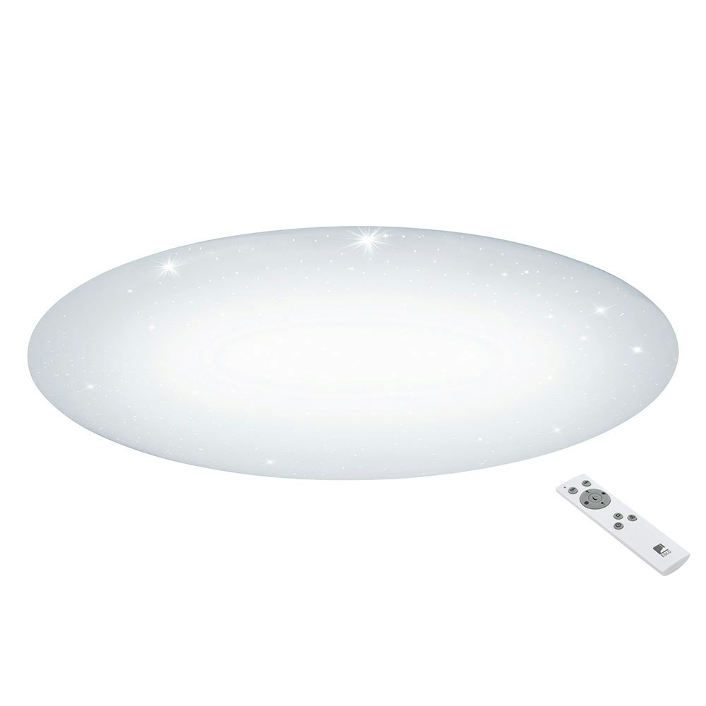 LED Deckenlampe Giron-S Ø 100cm Kristalleffekt + Fernbedienung Weiß 1