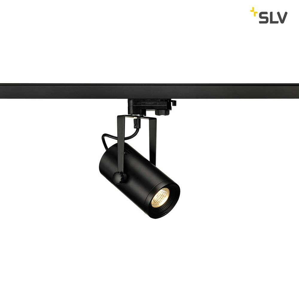 SLV Euro Spot LED Schwarz 36° 3000K inkl. 3P.-Adapter 