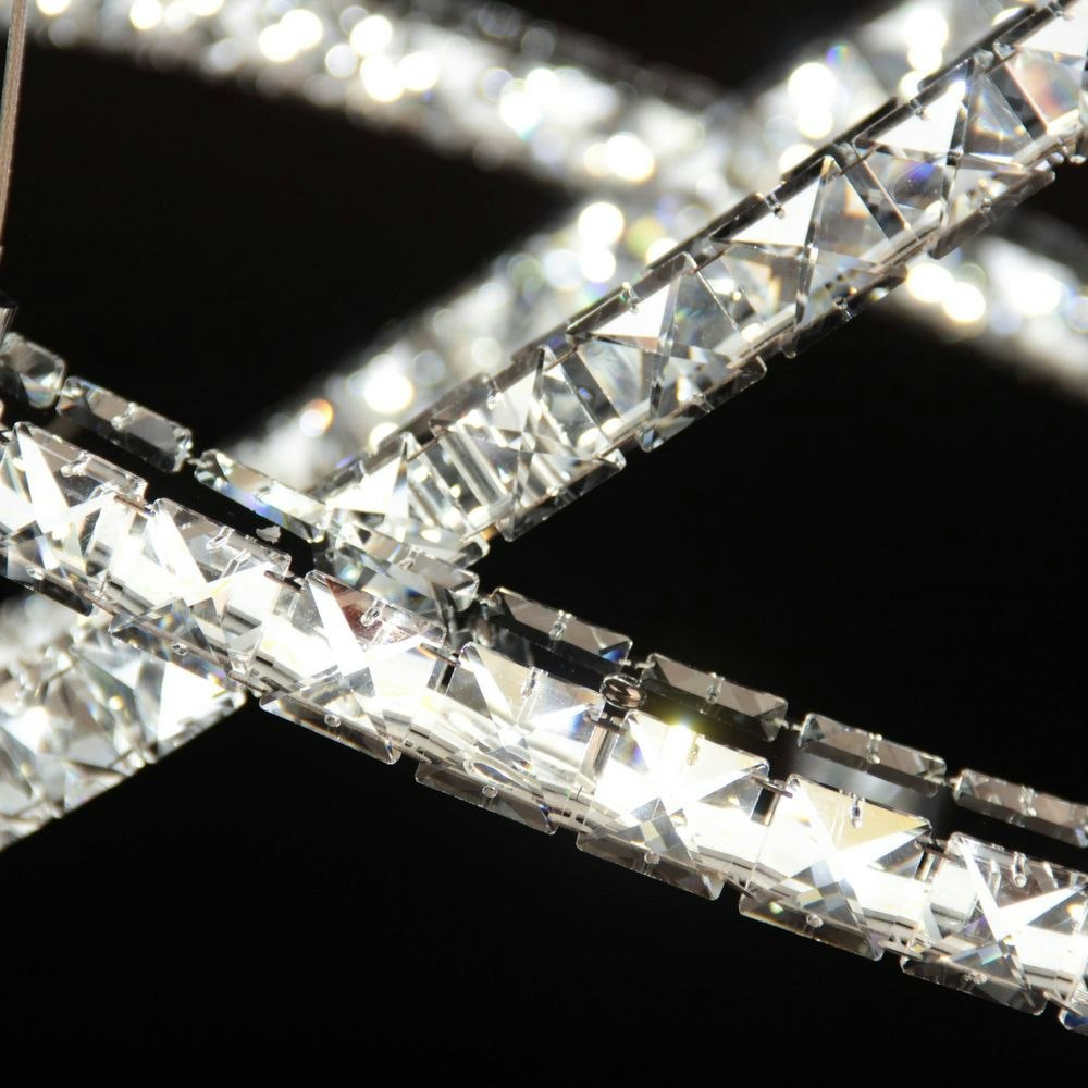 Kristall Design LED Hängeleuchte Varrazo mit 2 Ringen thumbnail 4