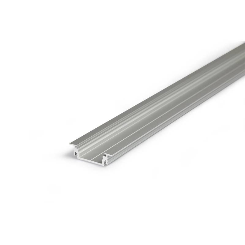 S.Luce Einbauprofil flach 200cm Alu-eloxiert ohne Abdeckung für LED-Strips