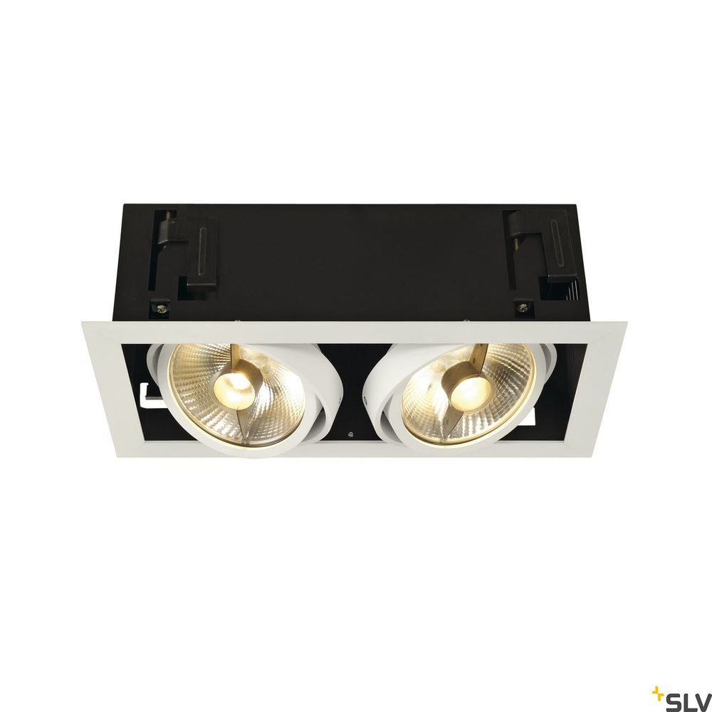 S.Luce SLV Kadux 2 ES111 Downlight eckig Weiß max. 2x50W