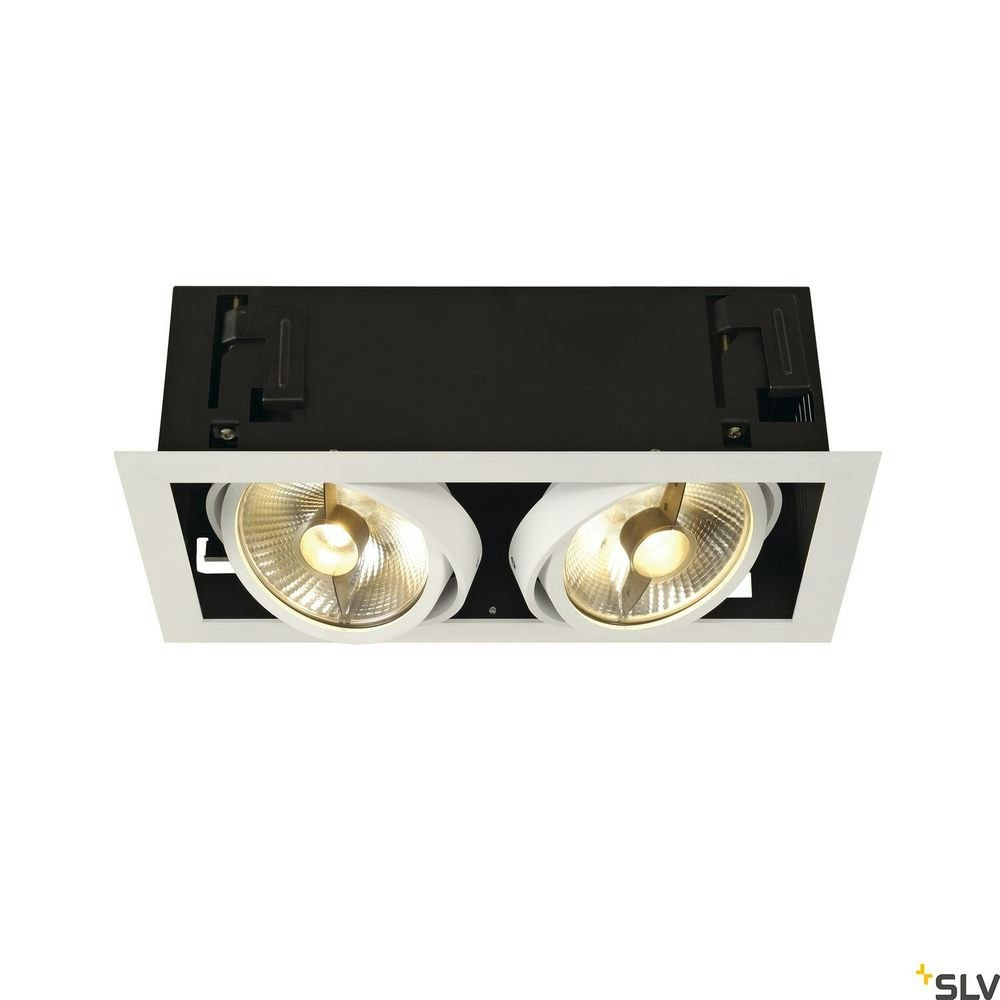 SLV Kadux 2 ES111 Downlight eckig Weiß max. 2x50W 1