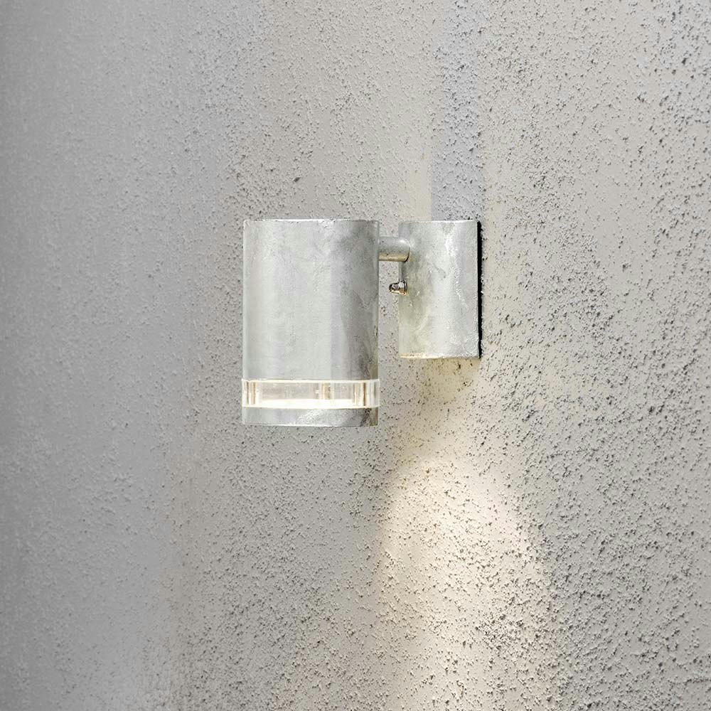 Modena Reflektor Außen-Wandleuchte Stahl, klares Acrylglas zoom thumbnail 1