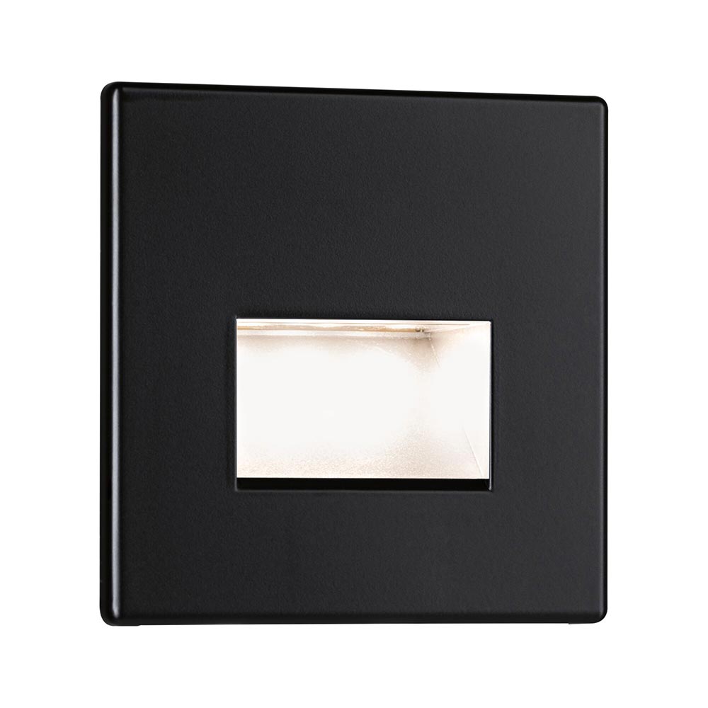 S.Luce LED Wandeinbauleuchte Edge Quadro Eckig Schwarz-Matt