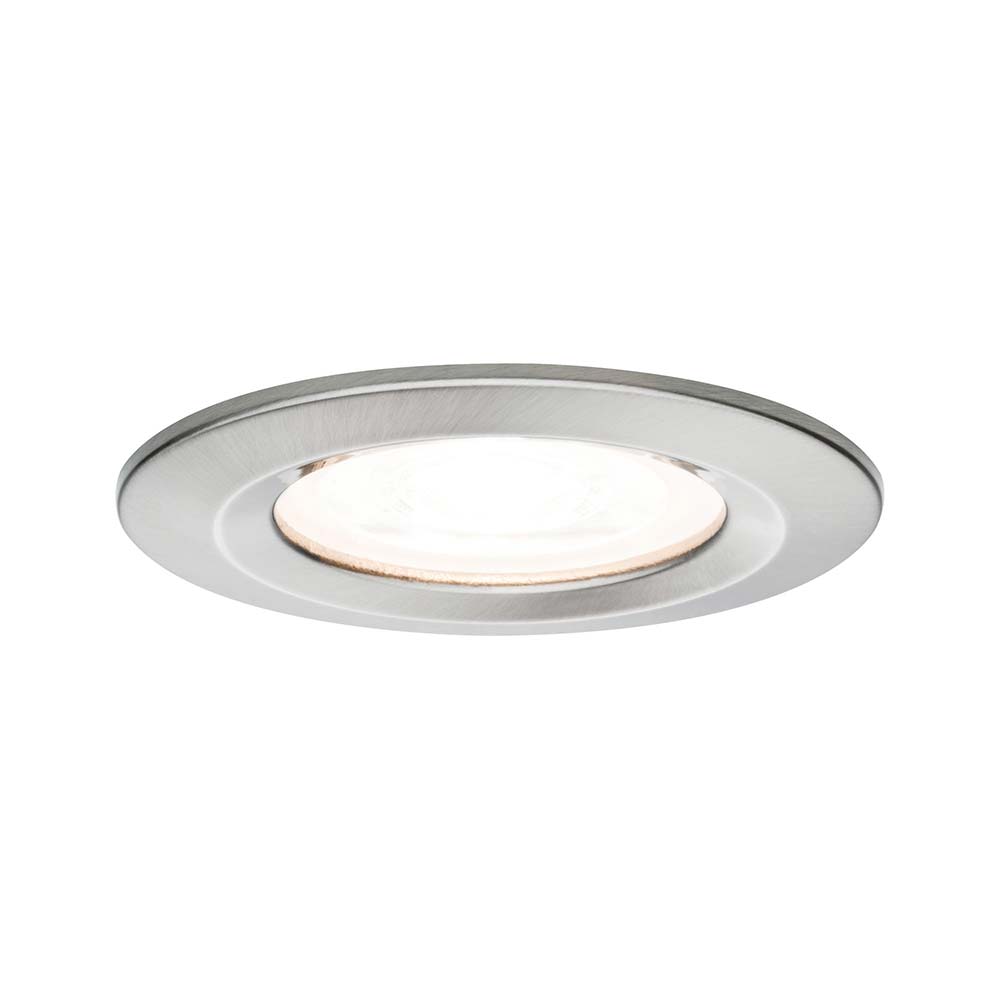 S.Luce Einbauleuchte Nova rund starr LED IP44 3-stepdim 1x6,5W GU10 Alu Zin