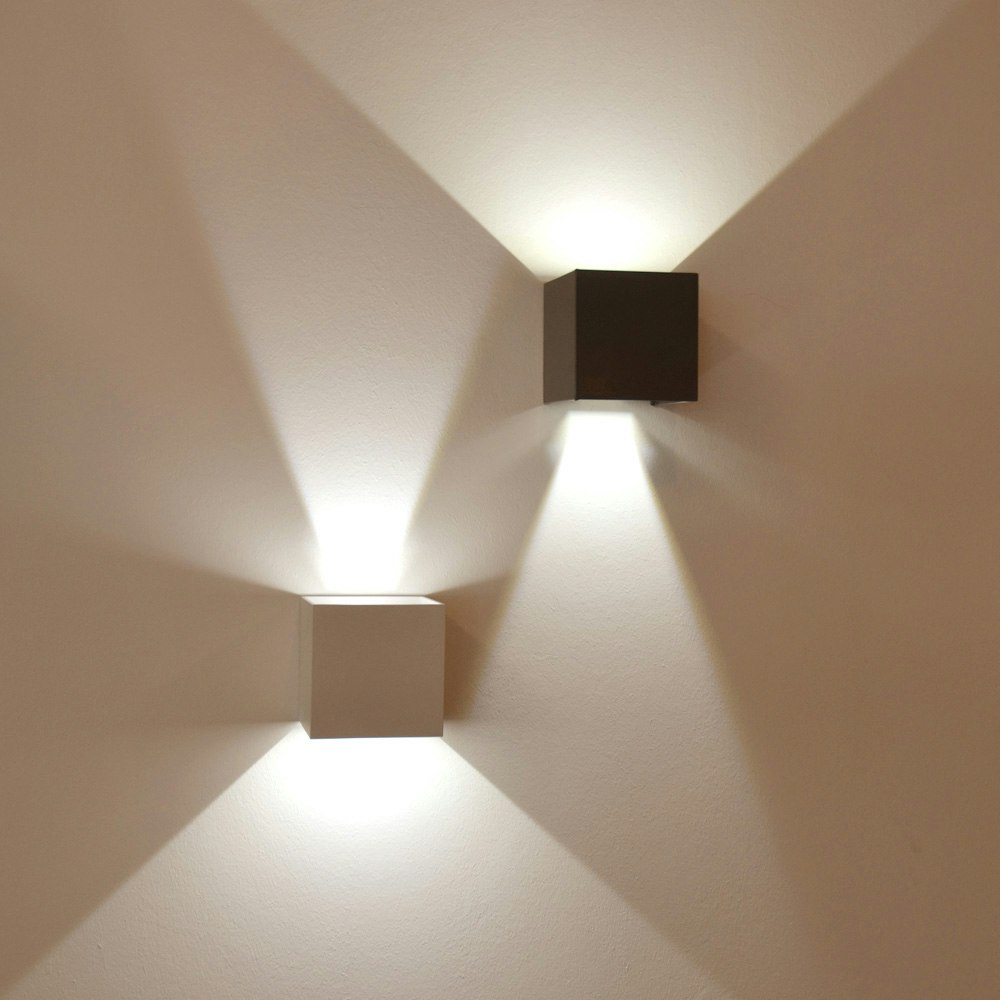 s.luce IP20 Ixa » LED Wandlampe Blattsilber, Power High Quadratisch