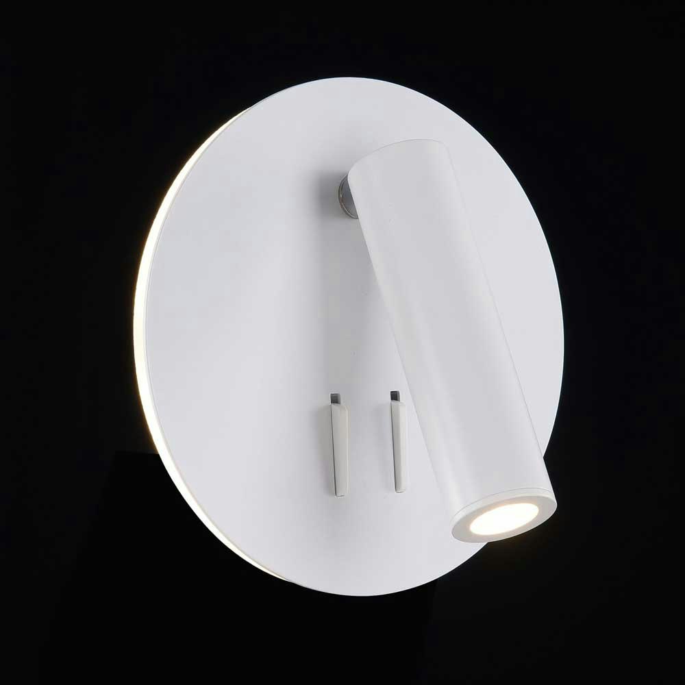 LED Leseleuchte fürs Bett mit indirektem Licht und Spot Weiß thumbnail 1