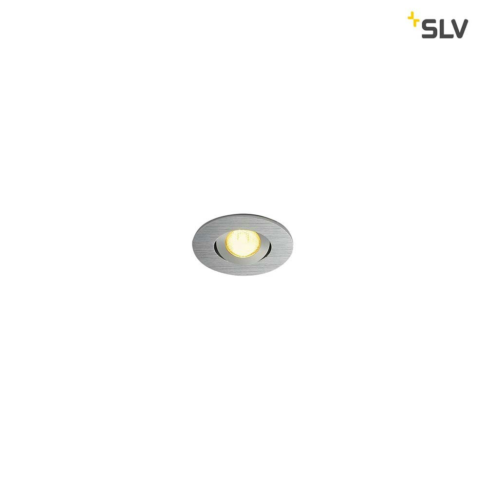 SLV New Tria Mini Downlight Round Alu-Gebürstet 30° 3000K 1