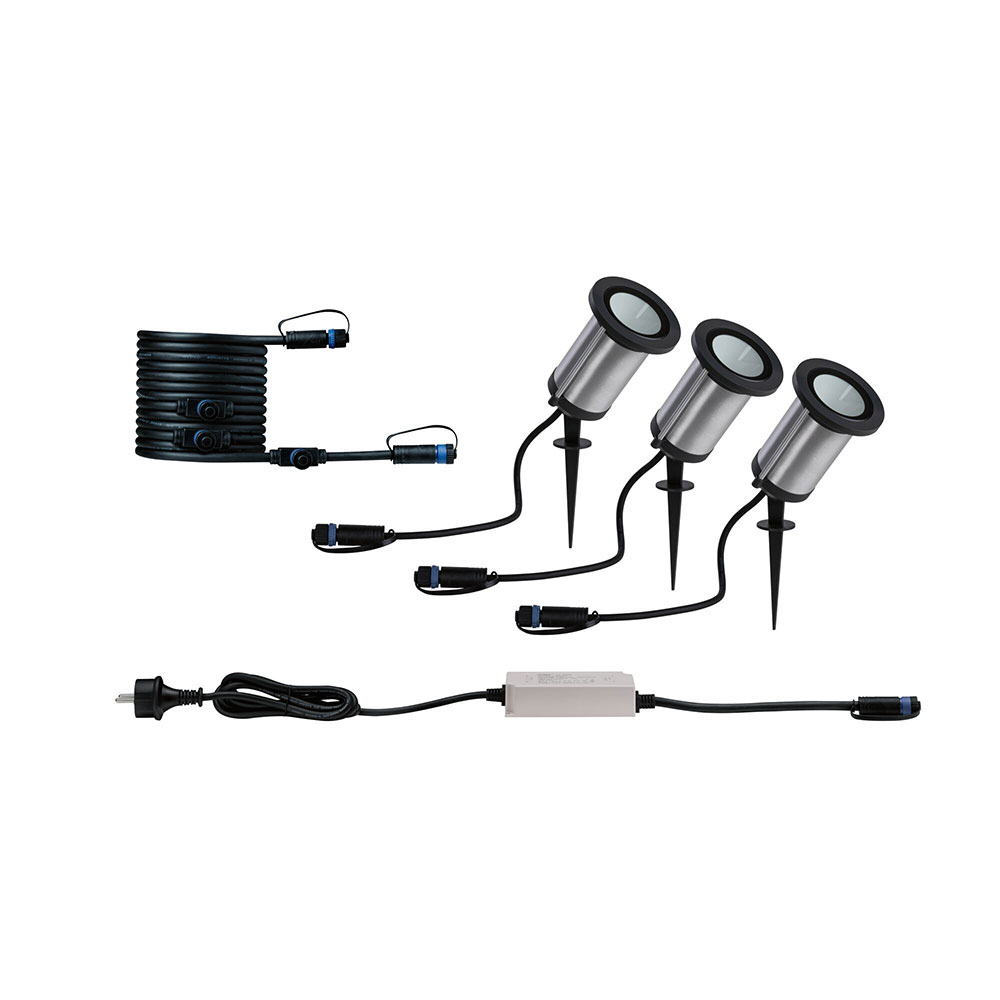 S.Luce Plug & Shine LED Gartenstrahler Classic Basis-Set Anthrazit IP65