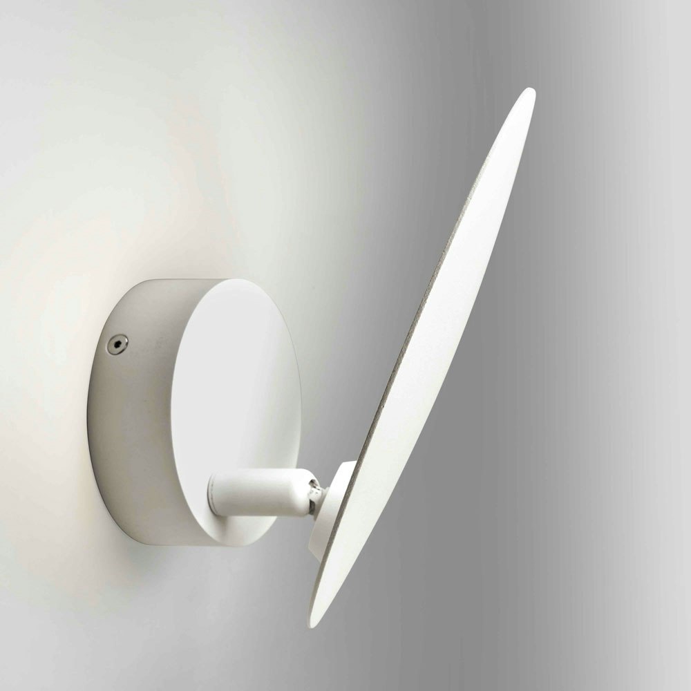 Disk dreh- & schwenkbare indirekt dimmbare LED-Wandlampe 960lm Weiß zoom thumbnail 2